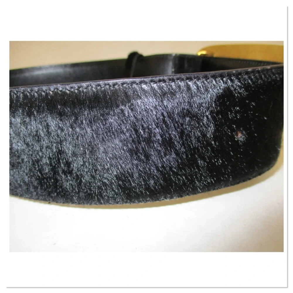 Gucci Pony Hair Large Logo Belt size XS - Picture 7 of 11